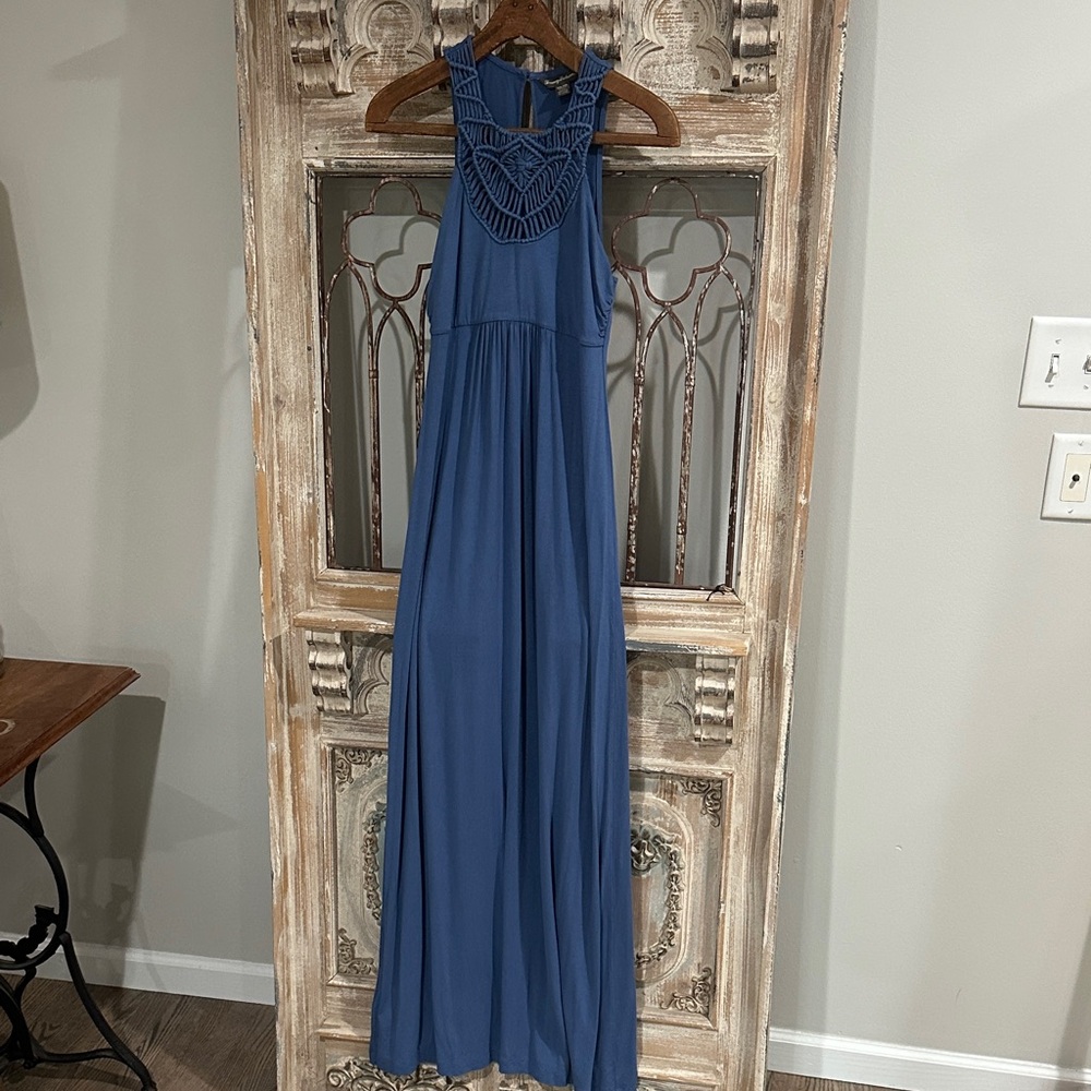 Tommy Bahamas Maxi Dress Crochet Neckline